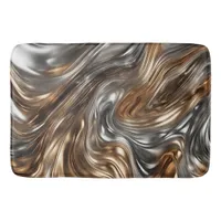 Silver & Gold Flow Modern Bath Mat