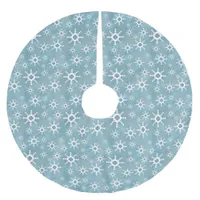 Southwest Winter Snowflakes Brushed Polyester Tree Skirt