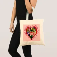 Mother's Day Pink Floral Love Unconditional Tote B