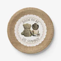 Soon to be Lil' Cowboy Baby Shower Cake Plates