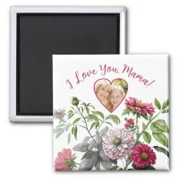 Magenta Accent Floral Mother's Day Photo Magnet