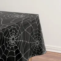 Halloween Black and White Spiders Webs Cobwebs Tablecloth