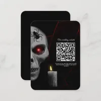 Red Lightning Skull Gothic Spider Candle Dark Mood Enclosure Card