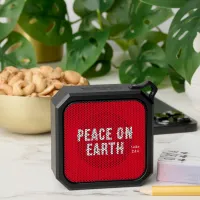 Christmas Peace on Earth Bible Quote Red Modern  Bluetooth Speaker