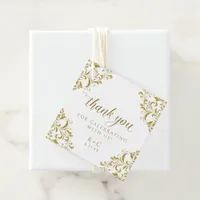 Elegant Gold Wedding Luxury Vintage Favor Tags