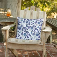 Abstract Leaf Coastal Beach Art Outdoor Pillow