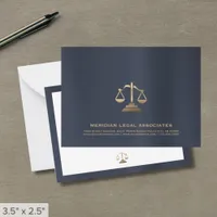 Gold Scale Legal Note Card