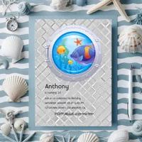 Custom Photo Nautical Porthole Birthday Invitation