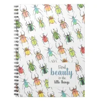 Lovebug Beetle Pattern with Quote Notebook
