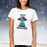 UFO Hunter | Ai Art with UFO and Alien T-Shirt