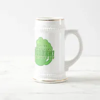 Saint Patricks Green Slogan Beer Stein