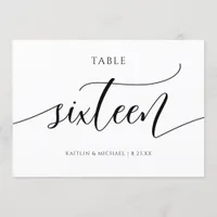 Modern Wedding Table Numbers Calligraphy - 16