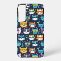 Assorted Cat Faces Funny Cool Cats  Samsung Galaxy Case