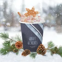 Christmas Stripe Pattern Blue/White ID862 Paper Cups