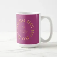 Magenta Gold Christmas Ho Ho Ho ID1009 Coffee Mug