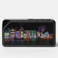 Colorful Downtown Willemstad Curacao Neon Nights Bluetooth Speaker