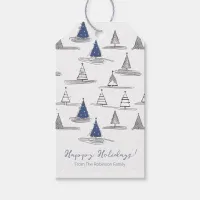 Blue Christmas Pattern#5 ID1009 Gift Tags