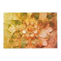 *~* Fall Orange Red AP2 Mandala laminated placemat