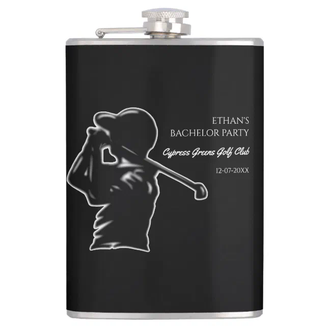 Golf Bachelor Party - golf outing Classic Stylish Flask