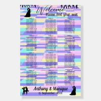 Customizable Disco Wedding Seating Chart Foam Board