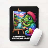 Funny Chameleons Understand Color Theory Mouse Pad