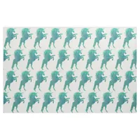 Pretty Blue Polka Dot Unicorn Fabric