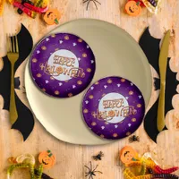 Halloween pattern and message chocolate covered oreo