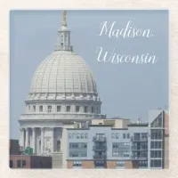 Madison, Wisconsin State Capitol Glass Coaster
