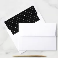 Small White Dots on Black Envelope Liner