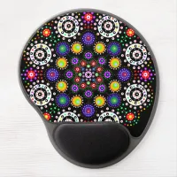Psychedelic Dot Mandala    Gel Mouse Pad