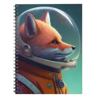 Adorable Red Fox Astronaut Notebook