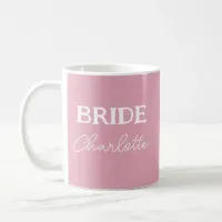 Personalized Bride Pink And White Name Coffee Mug