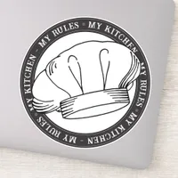 My Kitchen My Rules Head Chef Quote Sticker