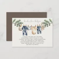 Christmas Merry Little Baby Shower Book Request  Enclosure Card