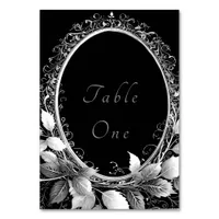 Luxurious black and gold wedding theme table number