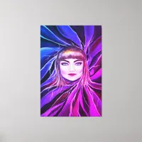 Wonderful Sensual Mysterious Female Pop Artwork Canvas Print