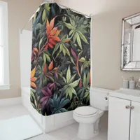 Colourful Majorana Leaves – Nature-Inspired Shower Curtain