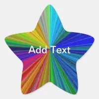 Circular Gradient Rainbow Star Sticker