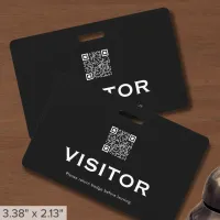 Professional QR Code Visitor Badge