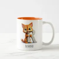 Letter R Cat Alphabet Monogram Coffee Mug