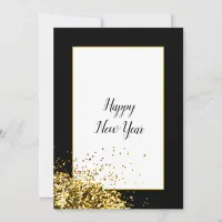 Elegant Modern Happy New Year   Holiday Card