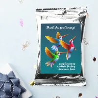 Colorful Hummingbirds in Flight Coffee Drink Mix