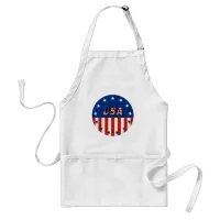 USA - American Flag & Stars in Circle Adult Apron