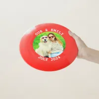 Red and White Personalized Round Family Photo Wham-O Frisbee