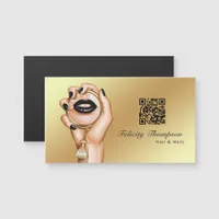 Black and Gold Makeup Artist QR Code