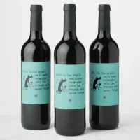 Here's to the Nights Friends Wine Toast Wine Label