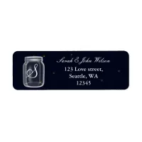 fireflies mason jar wedding ,return address label