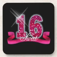 Sweet Sixteen Sparkle Pink ID117 Coaster