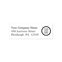  Minimalist Business Logo Company Return Address Self-inking Stamp