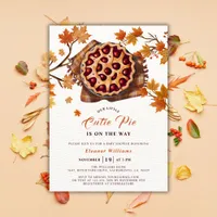 Thanksgiving Cherry Cutie Pie Fall Baby Shower Invitation